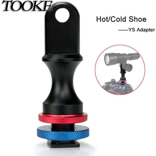 Hot Shoe Arm 360 degree turnable YS mount clamp base for Underwater Photography & Housing Arm Light Diving flashlight Dive Torch