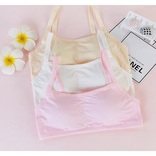 Girls underwear cotton development suspenders small vest girls without steel ring bra 8-18 years old training bra