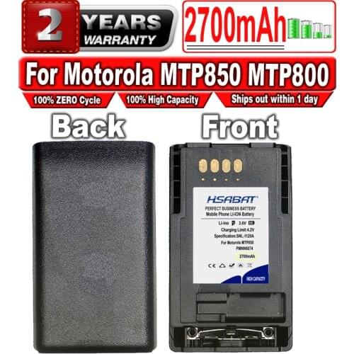 HSABAT 2700mAh Battery for Motorola MTP850 MTP800 CEP400 FTN6574 FTN6574A PMNN6074 AP-6574 PMNN4351BC Radio