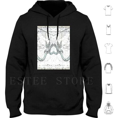 Corvus Upon Serpens Star Map Hoodies Long Sleeve Star Map Corvus Upon Serpens Star Map Raven Crow Astronomy Astrology