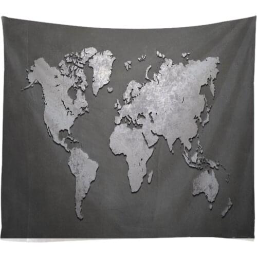 Map of The Creative World 3D Painting Tapestry Wall Hanging Bed Spread Beach Towel Table Cloth Yoga Mat 250*180CM Large Size