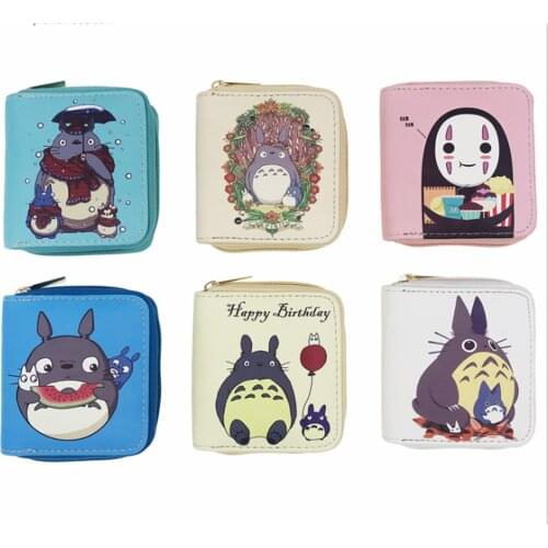 Anime Tonari no Totoro Logo Wallet New Student personality coin purse boys girls New Zipper Small Wallet