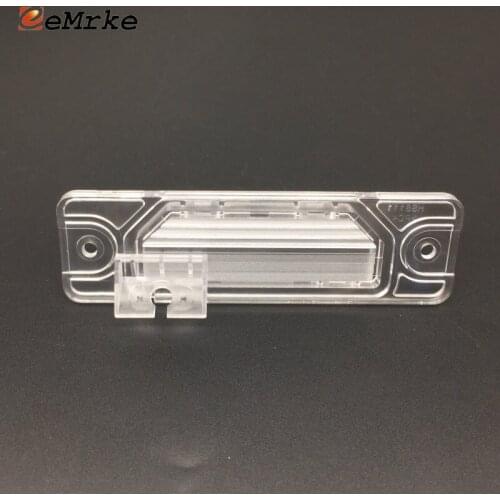 EEMRKE for Renault Koleos Samsung QM5 2008~2016 Car Rear View Camera Bracket License Plate Lights Housing Mount
