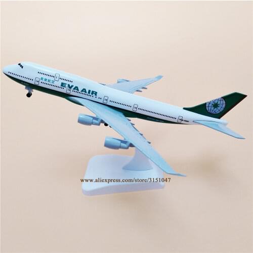 Alloy Metal China Taiwan EVA AIR Airlines B747 Boeing 747 Airways Airplane Model Plane Model Diecast Aircraft Gifts 20cm
