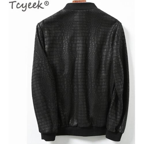 Genuine Spring Leather Men Jacket Real Sheepskin Coat Crocodile Pattern Short Outwear Luxury Coat Men Deri Ceket LWL2558888