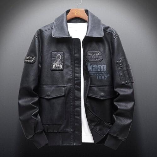 2021 new New Arrivals Mens Slim Fit Leather Jackets Motorcycle Jacket PU Business Thick Warm Winter Biker Coats