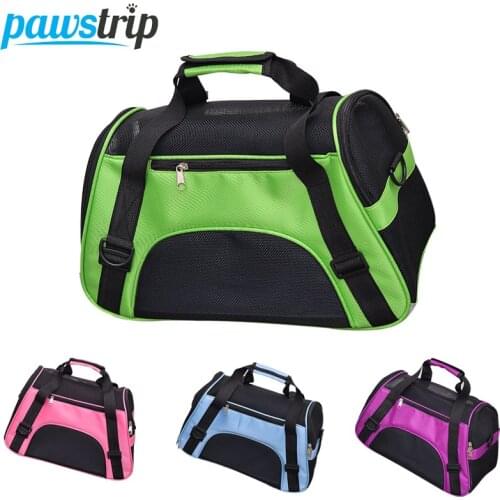 Pawstrip Soft-sided Pet Carriers Dog Bag Mesh Breathable Dog Carrier Bags Soft Cat Carrier Puppy Travel Bag For Small Dogs Cats