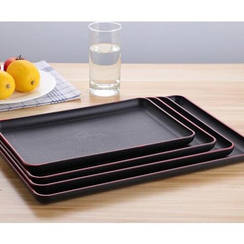 Serving Tray Rectangular Plastic Tray Food Serving Trays Anti-slip Scratch-resistant Tableware