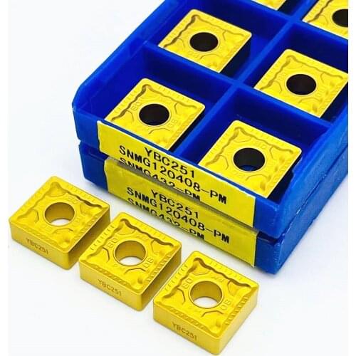SNMG120404 PM YBC251 SNMG120408 PM YBC251 SNMG431 SNMG432 CT CNC carbide inserts Lathe cutting tool 10PCS/BOX