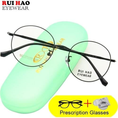 Titanium Frame Fill Prescription Lenses Customize Myopia Hyperopia Progressive Glasses Rui Hao Eyewear Brand Optical Eyeglasses