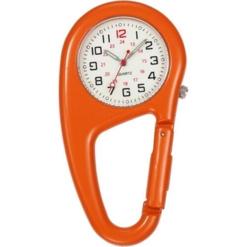 Ultra-light Carabiner Design Unisex Night Light Alloy Quartz Watch for Exercise
