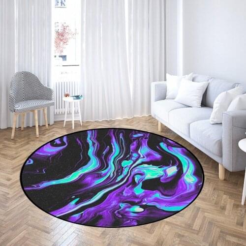 Vintage Abstract Round Carpets for Bed Room Living Room Art Flower Decoration Salon Morocco Persian Mats Rugs Ethnic Carpet