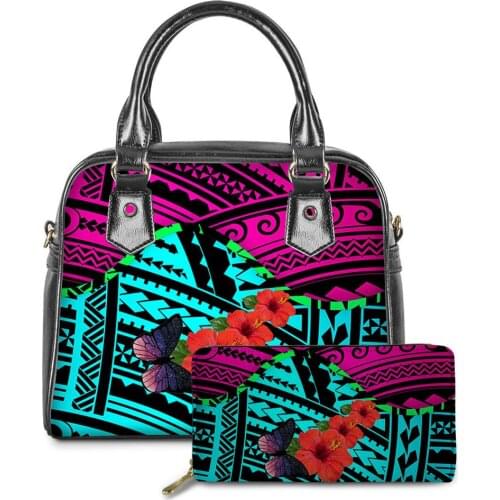 Floral Woman Handbag Purse Set Messenger Bags Girls Pattern Fashion Crossbody Bags Handbag PU Leather Tote Bag Clutch Teen Girls