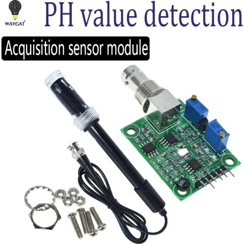 1Set Liquid PH 0-14 Value Detection Regulator Sensor Module Monitoring Control Meter Tester + BNC PH Electrode Probe For Arduino