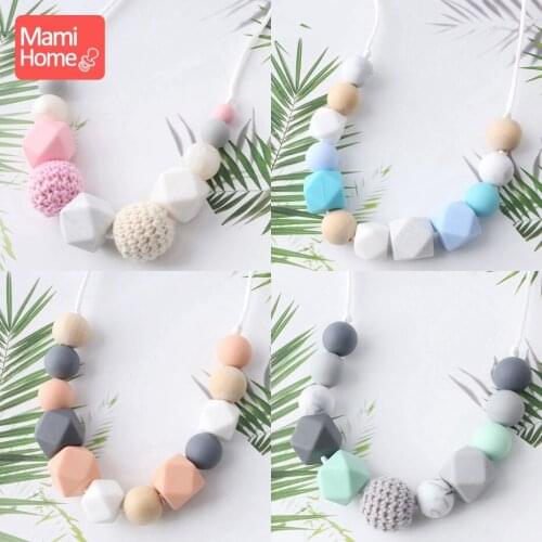 Mamihome 1pc Silicone Teething Silicone Beads For Necklaces Baby Feeding Newborn Gifts Chew Toys BPA Free Baby Teether