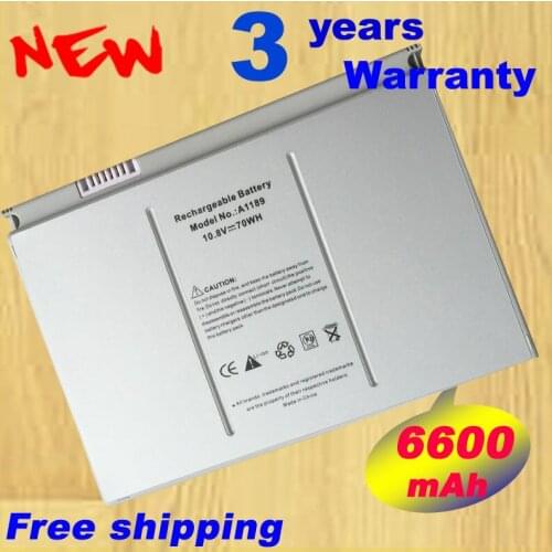 2-Year Warranty! 6600mAh Laptop Battery A1189 For Apple MacBook Pro 17 Inch MA092TMA897X/A MA611B A1151 A1212 A1229 A1261