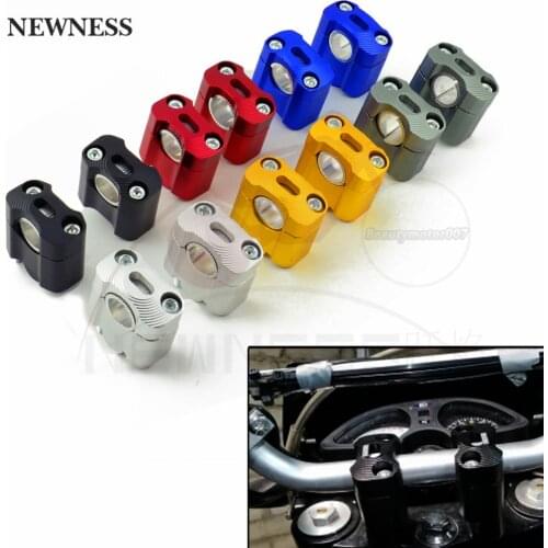 2 Pieces CNC 22mm 28mm Off road Motorcycle Bar Clamps Handlebar risers Adapter for 7/8" 1-1/8 Pit Dirt motorbike