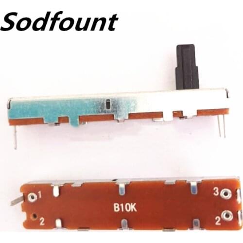 45MM long B10K fader straight sliding potentiometer 30MM stroke resistance B103 sound card reverberation tuning anti-terminal