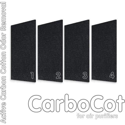 7-10MM 1 M² 2 M² 3 M² CarboCot Extra Coconut Activated Charcoal Cigarette and Odor Removal Felt Filter