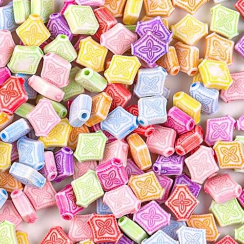 50pcs/lot Acrylic Irregular Shape Mix Color Beads For DIY Jewelry Making Findings Handmade Necklace Bracelet Beads