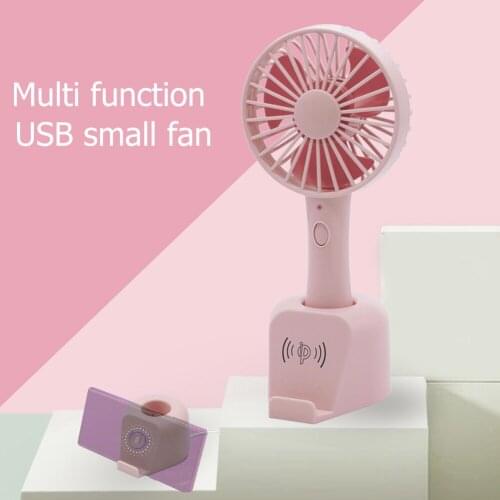 Wireless Rechargeable Handheld Mini Fan 3 Wind Speeds Adjustable Portable Cooler Summer Cooler for Outdoor Travel Office