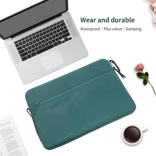 Pu Leather Tablet Case Laptop Bag for Macbook Pro Portable Zipper Waterproof Bag 11 12 13 15 Inch Universal Liner Bag