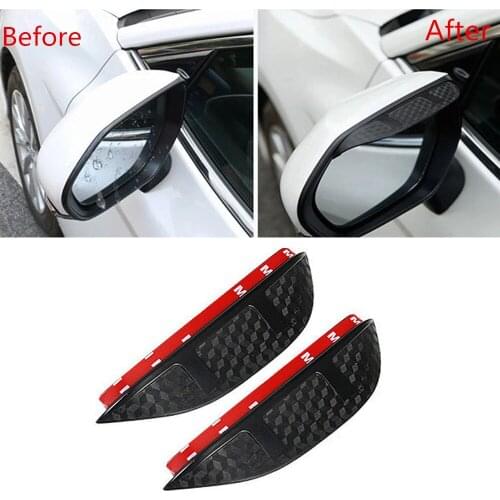 For Audi Q3 F3 2018 2019 2020 2021 Car Rear Rearview Side Glass Mirror Trim Frame Rain Shield Sun Visor Shade Car Styling