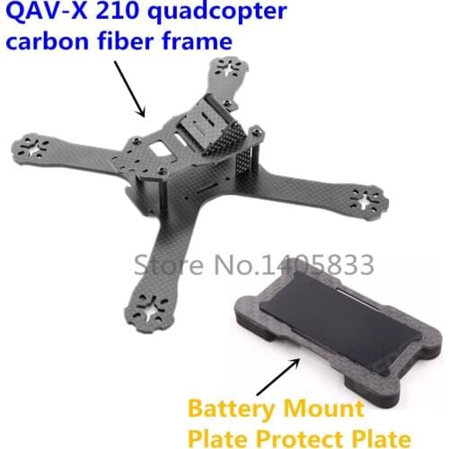 FPV QAV-X 214mm cross 3mm/4mm Arms RC quadcopter QAV-R 210 carbon fiber frame & Battery Mount Plate Protect Plate