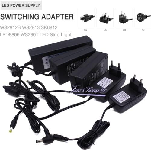 5V LED Power Supply 1A/2A/3A/6A/8A/10A Switching Adapter WS2812B SK6812 LPD8806 WS2801 5050 5V LED Strip Light