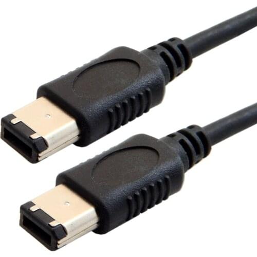 Jimier CY Cable FW-016-1.8M 6 Pin 6pin IEEE 1394 IEEE 1394 Firewire 400 6 6 iLink Cable IEEE 1394 1.8M Black