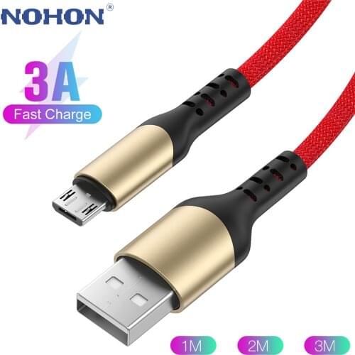 Micro USB Cable For Samsung S6 S7 Huawei Xiaomi Redmi Android microusb 3A Fast Charge Phone Cord Long 1m 2m 3m Data Charger Wire