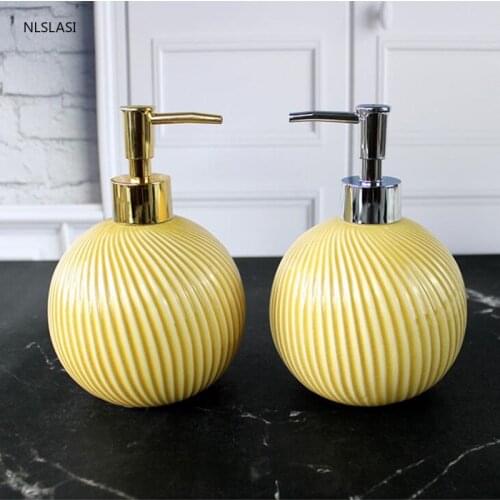 Ceramics soap bottle sanitizer bottles Liquid Soap Dispenser Kitchen hand sanitizer Storage shampoo bottle Bathroom Accessory