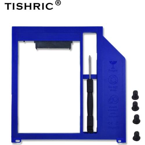 TISHRIC For Macbook Pro 13" 15" 17" Superdrive 9/9.5mm SATA 3.0 Caddy Enclosure 2nd 2.5 HDD SSD Hard Drive Optibay Case Adapter