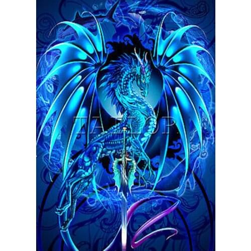 Cuadros full square 5d diamond painting kit set 3D diy Dragon sword animal complet embroidery Cross stitch mosaic dirll drawing