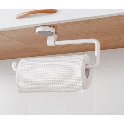 Multi-function Bathroom Towel Paper Roll Rack Vacuum Suction Cup Kitchen Bathroom Holder LB88