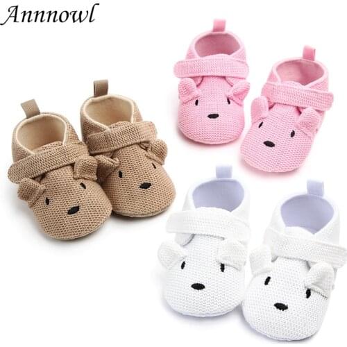 Fashion Brand Baby Girl Shoes Soft Knitted Toddler First Walkers Newborn Footwear Infant for 1 Year Old Boys Cartoon Crib Shoes