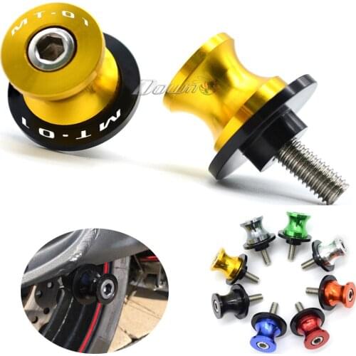 Motorcycle Swingarm Spools Slider 6mm Stand Screws For YAMAHA MT01 MT 01