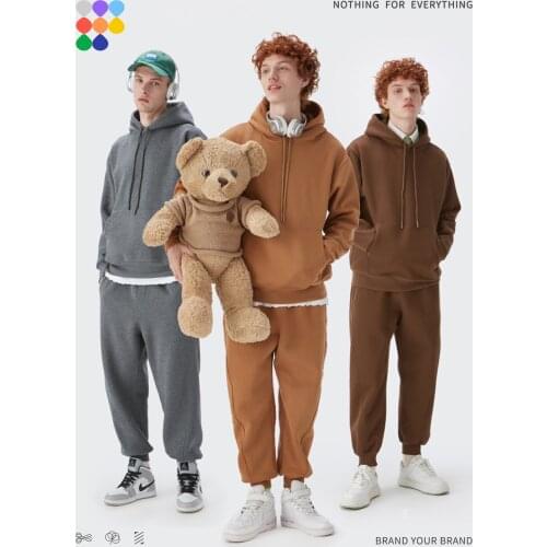 SODAWATER 17 Colors Plain Oversized Hoodies For Men 2020 Winter Warm Thick Fleece Hoodies Couple Hip Hop Hoodies Men 167W17