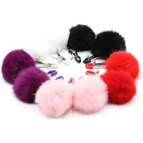 New nipple clip fluff genital breast clamps sex toys Fetish SM bondage fed clamp flirting sex tools for women couples men gays