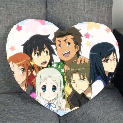 New Arrival ANOHANA Cartoon Pillowcase Heart Shape Satin Fabric Pillow Cover For Home Bedroom Wedding Decorate Pillow Cases