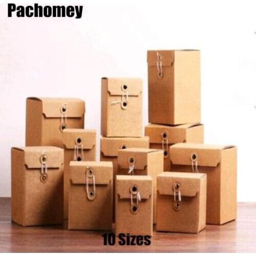 Natural Kraft Paper Gift Box for Wedding Birthday Christmas Party Gift Packing Ideas with High Quality PP060701