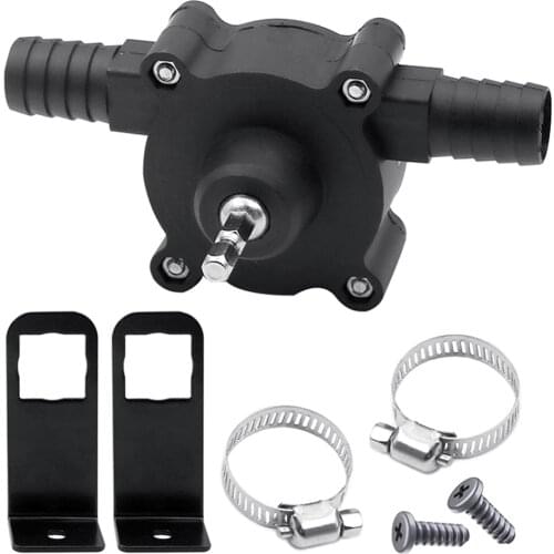 Portable Electric Drill Pump Sinks Aquariums Pool Self Priming Transfer Pumps Oil Fluid Water Pump Hose Clamps Connectors Set