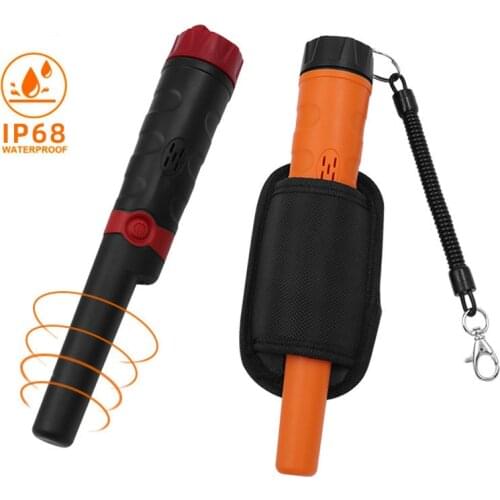 IP68 Pointer Metal Detector Portable Pin Pointer Treasure Hunting Tool Buzzer Vibration Automatic Tuning with Belt Holster