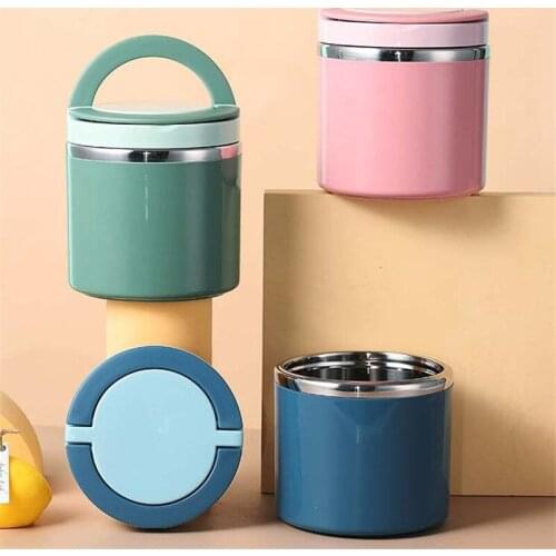 Students Portable Thermal Lunch Box Stainless Steel Lunch Box for Food Bento Box Leakproof Thermos Food Container Lunchbox