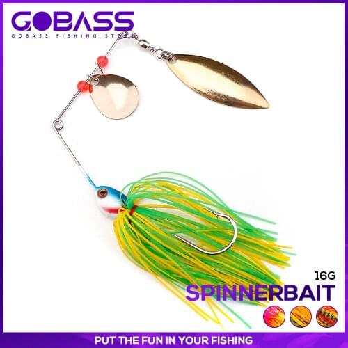 GOBASS Fishing Lure Jig Trout Spinners Spoon Bait Spinnerbait Free Shipping Artificial Baits Silicone Skirt Carp Fishing Tackle