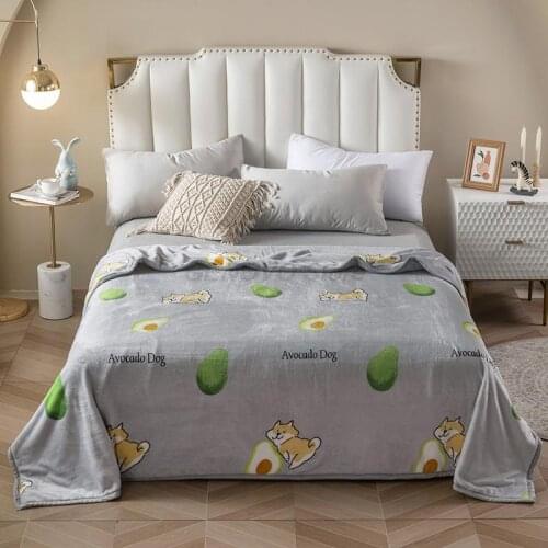 Gray Soft Warm Coral Fleece Blanket Sheet Bedspread Sofa Throw Light Thin Mechanical Wash Flannel BlanketsH