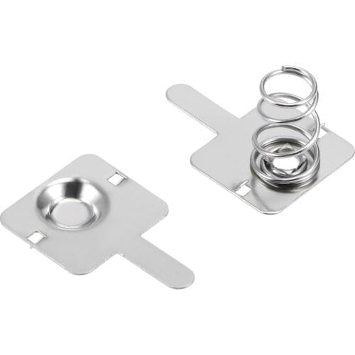 Uxcell 50 Pairs AA Battery Positive Conversion Spring Contact Plate 13.0mmx11.5mm