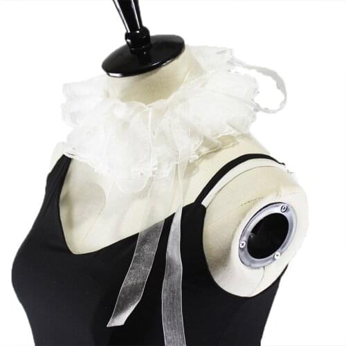 Vintage Medieval Ruffles Collars Victorian Lace Fake Ruff Collar Handmade Accessory
