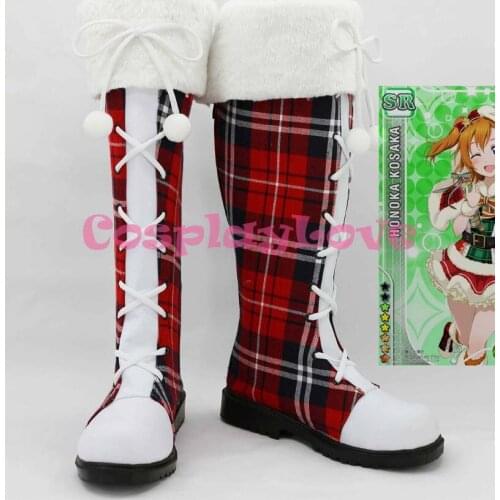 All member Christmas Nozomi Tojo Kousaka Honoka Minami Kotori Cosplay Shoes Custom Made Japanese Anime Lovelive! Long Boots