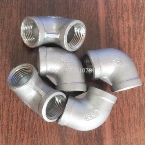 1/2" Elbow 90 Degree Angled Stainless Steel 304 Female Threaded Pipe Fitting BSPT